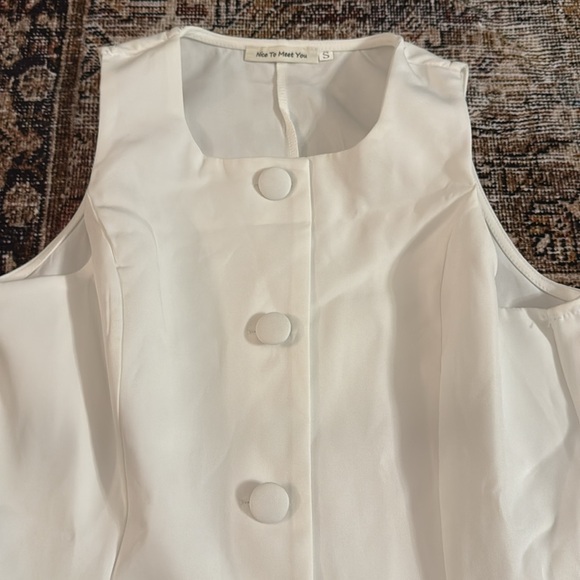 NWOT Nice to Meet You Black Vest&Shorts set in sz small. Avail in black or white - Picture 15 of 15